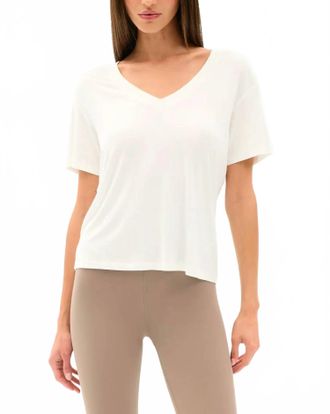 SPLITS59 Georgia Jersey V-Neck Shirt In White