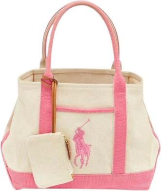 Ralph Lauren Pre-owned Tote Bags, female, Pink, Size: ONE SIZE Pre-owned Canvas Tote Bag
