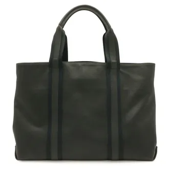 Bottega Veneta Navy Black Coated Canvas Shoulder Bag Tote Bag (Pre-Owned)