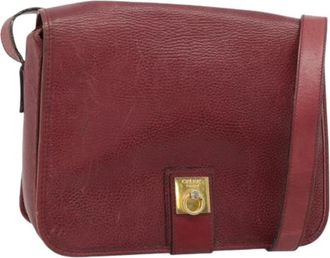 Celine Pre-owned Vintage Shoulder Bag - Dames - Vintage Schoudertas - Rood - ONE Size - Leer - Vintage