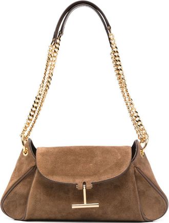 Tom Ford Medium Tara Tote Bag - Womens - Polyurethane/Calf Suede/Polyamide/Brass