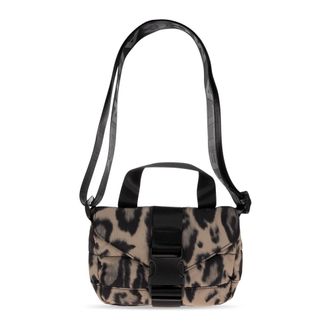 Stella McCartney Schoudertas met dierenprint - unisex - Tassen - Bruin - Maat: ONE Size Poliester