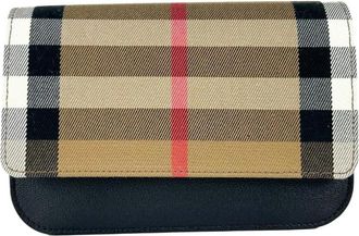 Burberry Cartera Haymarket Check y Piel - Bags - Mujer - Multicolor - ONE SIZE