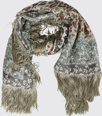 Faliero Sarti Sciarpa in misto seta con stampa animalier