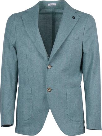 Breras Milano Green Tailored Cotton Blazer