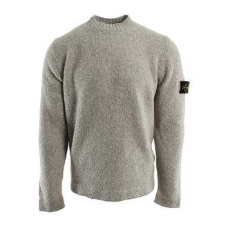 Stone Island Round-neck Knitwear, male, Gray, Size: M Round-neck Knitwear