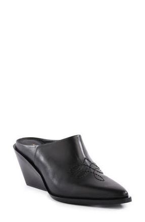 Seychelles Spirit Pointed Toe Mule in Black Leather at Nordstrom Rack, Size 6