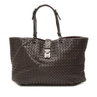 Bottega Veneta Brown Leather Handbag Tote Bag (Pre-Owned)