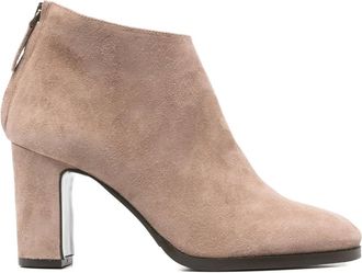Julie Dee zip-fastening leather boots - women - Suede/Leather/Rubber/Leather - 40 - Neutrals