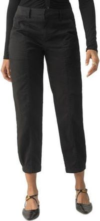 Sanctuary Sahara Tapered Stretch Cotton Utility Pants in Black at Nordstrom Rack, Size 24