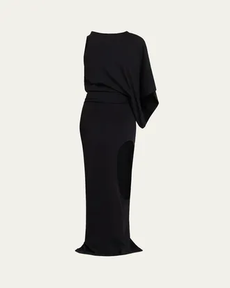 A.W.A.K.E. Asymmetric Maxi Dress