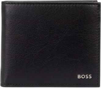 HUGO BOSS Randy N 8CC Portemonnee - Heren - Portefeuilles - Zwart - ONE Size - Leer - Accessoires