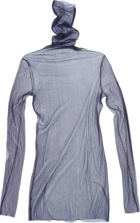 Cortana Cisne de tul Top - Dames - Longsleeves - Blauw - M - Nylon - Tops