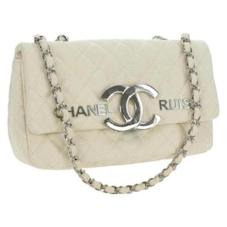 Chanel Pre-owned Canvas Shoulder Bag - Dames - Pre-owned - Beige - Maat: ONE Size