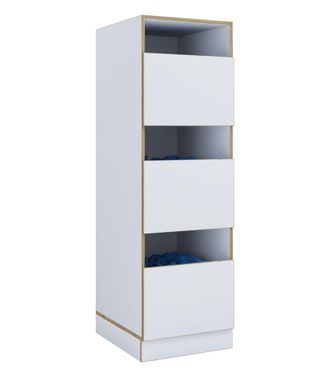 VCM Armario Para Ropa Blanca Rislo Con 3 Compartimentos Y Puertas. 162x50x60 - Vcm