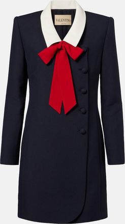 Valentino Crepe Couture tie-neck minidress