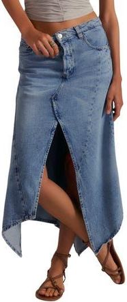 Free People Aquarius Handkerchief Denim Skirt in Free Spirit at Nordstrom Rack, Size 26
