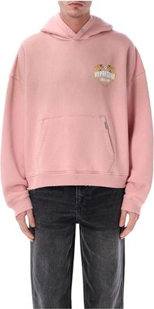 Represent Angel Border Hoodie - Heren - Hoodies - Roze - L - Katoen - Hoodies & sweatvesten