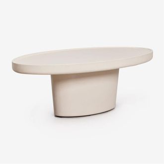 Sklum Tavolino ovale 110x60 cm in cemento Darwys SKLUM