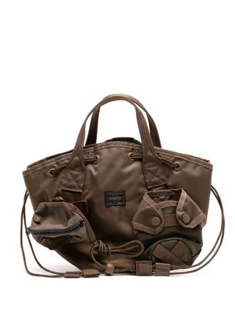 Porter-Yoshida & Co. logo-patch tote bag - men - Nylon - OS - Brown