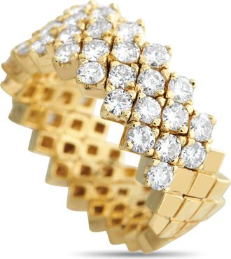 Luxury Bazaar 18K Yellow Gold 1.25ct Diamond Grid Ring MF13-031726