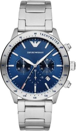 Emporio Armani Mario Chronograph Horloge - Heren - Horloges - Grijs - ONE Size - Accessoires