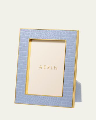 Aerin Classic Croc Leather Frame, 4 x 6