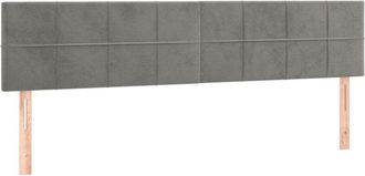 vidaXL Cabecero Con Led De Terciopelo Gris Claro 180x5x78/88 Cm Vidaxl