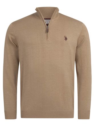 U.S.Polo Association heren half-zip gebreide trui USKnooxx van katoenmix