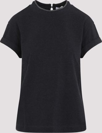 Brunello Cucinelli Black Cotton T-shirt