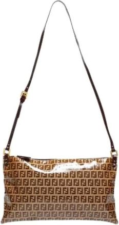 Fendi Pre-owned Cross Body Bags, female, Brown, Size: ONE SIZE Pre-owned Zucchino Shoulder bag