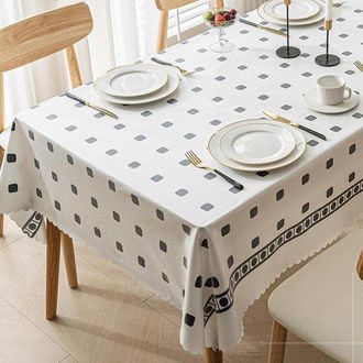 OEM Mantel De Fiesta De Pl&aacute;stico Pvc Impermeable De 120 X 120 Cm, F&aacute;cil De Limpiar Y Con Funda Protectora Para Mesas