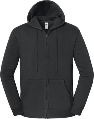 Fruit Of The Loom Fruit of the Loom Heren Iconic Premium Sweat Jacket met capuchon (Licht Grafiet)