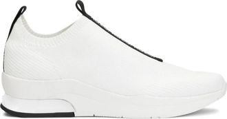 Kazar Witte instap sneakers van stof - Dames - Sneakers - Wit - 38 EU - Leer - Schoenen