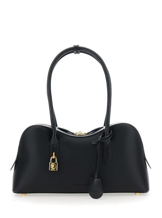 Stella McCartney Ryder Black Handbag With Two Top Handles And Front Padlock Detail With Logo In Ecoleather Woman