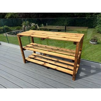 Charles Taylor Trading Charles Taylor Trading - Bramshall Multi Storage Extra Large Table - Timber - L50 x W145 x H90 cm