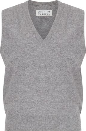 Maison Margiela V-neck virgin-wool vest - Grey