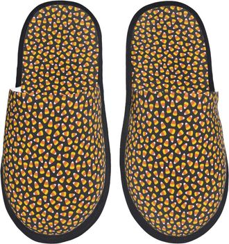 Generic Candy Corn Unisex Slippers Non-Slip Shoes Lightweight House Shoes For Bedroom Winter Outdoor L
