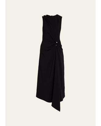 Veronica Beard Freja Asymmetric Draped Midi Dress