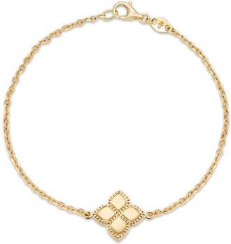 Devata Clover Chain Bracelet in 14K Gold, 12mm in Yellow Gold at Nordstrom, Size 7.5