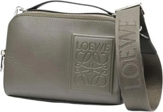 Loewe Pre-owned Cross Body Bags, female, Green, Size: ONE SIZE Pre-owned Satin Shoulder Bag