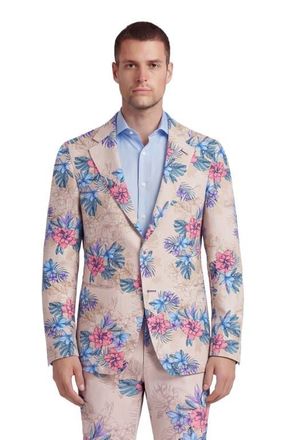 Lords of Harlech Exotic Floral Mens Tailored Blazer in Exotic Floral Neutral at Nordstrom, Size 40