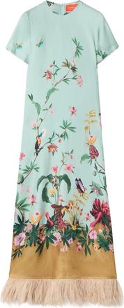 La DoubleJ Swing Dress With Feathers