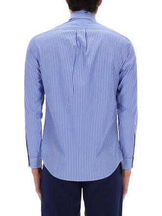 Polo Ralph Lauren Logo-Embroidered Cotton Shirt - Blue