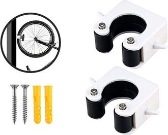 OEM Soporte De 2 Piezas Para Bicicleta De Monta&ntilde;a, Montaje En Pared Para Neum&aacute;ticos De 1,75 A 2,25 Pulgadas, Negro