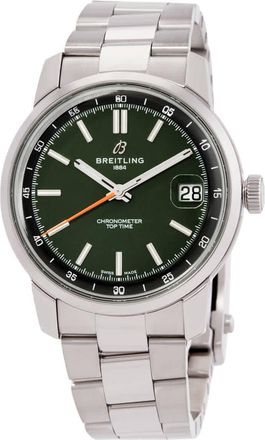 Breitling Top Time B31 Hand Wind Chronometer Green Dial Mens Watch AB3113171L1A1