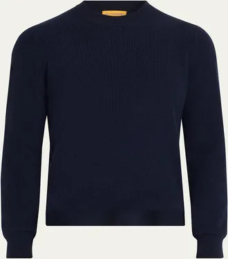 Guest In Residence Mens Cashmerer Rib Allday Crew-Neck Shirt