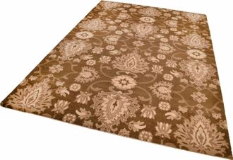 THEKO Teppich »Timeless 1« rechteckig 12 mm Höhe Kurzflor, florales Design, 80% Schurwolle, Wohnzimmer