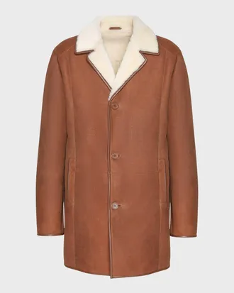 Gorski Men & apos;s Merino Shearling Lamb Stroller Coat