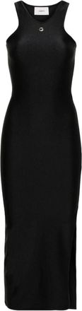 Coperni Elegante Zwarte Sheath Jurk met Logo - Dames - Casual kleedjes - Zwart - S - Kleedjes